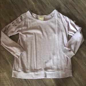 Cold shoulder sweater